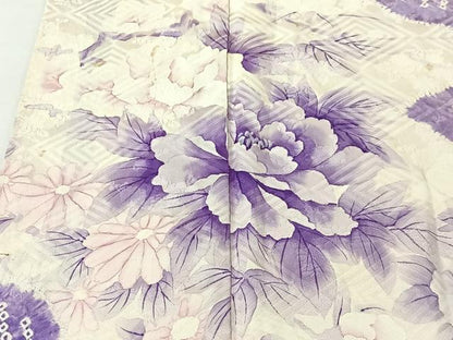 平和屋着物■豪華振袖　絞り　流水草花文　正絹　逸品　CABM6590ua