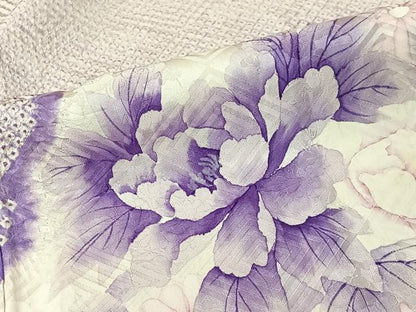 平和屋着物■豪華振袖　絞り　流水草花文　正絹　逸品　CABM6590ua