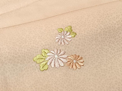 平和屋着物■色留袖訪問着　総刺繍　鏡裏花文　暈し染め　正絹　逸品　CABM6594ua