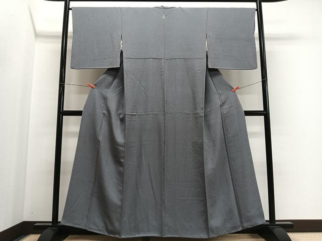 平和屋着物■上質な色無地　鼠色　正絹　逸品　CABM6614ua