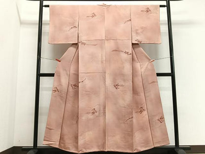 平和屋着物■上質な小紋　地紋起こし　風景文　暈し染め　正絹　逸品　CABM6627ua