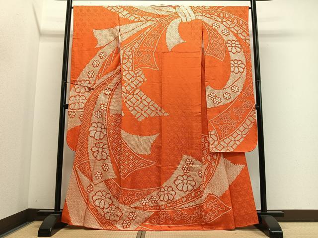 平和屋着物■豪華振袖　駒刺繍　絞り　束ね熨斗花文　正絹　逸品　CABM6633ua