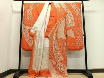 平和屋着物■豪華振袖　駒刺繍　絞り　束ね熨斗花文　正絹　逸品　CABM6633ua