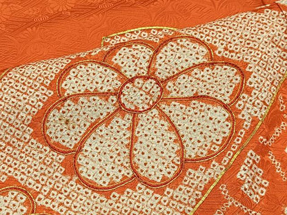平和屋着物■豪華振袖　駒刺繍　絞り　束ね熨斗花文　正絹　逸品　CABM6633ua