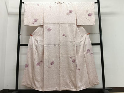 平和屋着物■上質な小紋　舞花文　正絹　逸品　CABM6635ua
