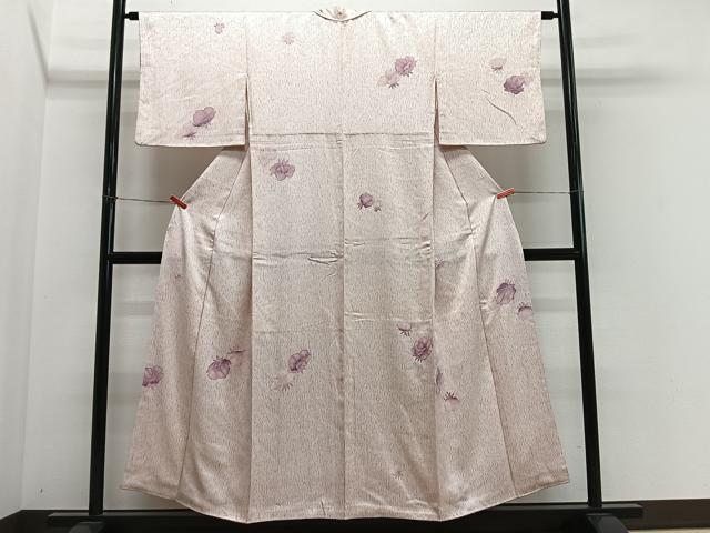 平和屋着物■上質な小紋　舞花文　正絹　逸品　CABM6635ua
