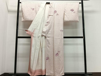 平和屋着物■上質な小紋　舞花文　正絹　逸品　CABM6635ua