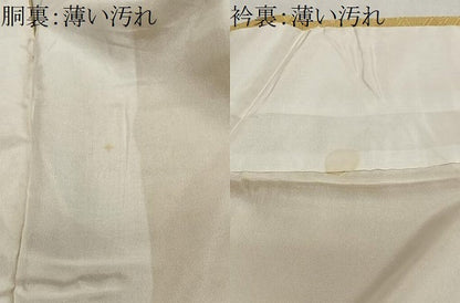 平和屋着物■上質な色無地　亀甲地紋　卵色　正絹　逸品　CABM6637ua