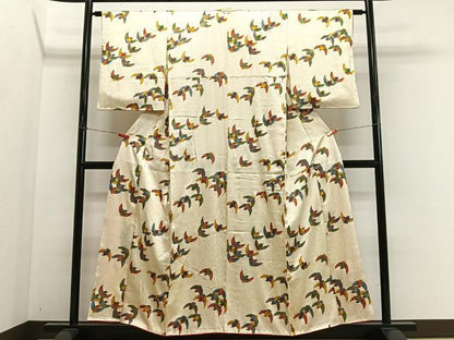 平和屋着物■上質な小紋　飛鳥文　金彩　正絹　逸品　CABM6638ua