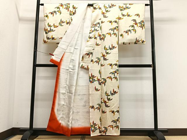 平和屋着物■上質な小紋　飛鳥文　金彩　正絹　逸品　CABM6638ua