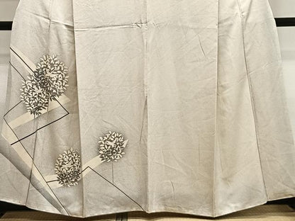 平和屋着物■訪問着　刺繍　飛鶴草木文　たたき染め　正絹　逸品　CABM6639ua