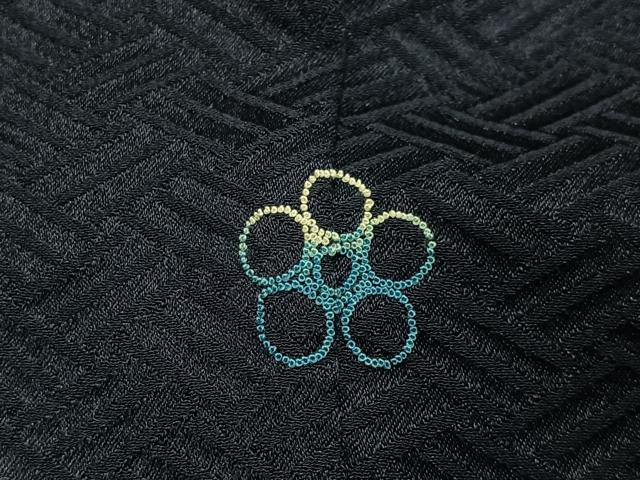 平和屋着物■訪問着　刺繍　絞り　草木文　金彩　正絹　逸品　CABM6642ua
