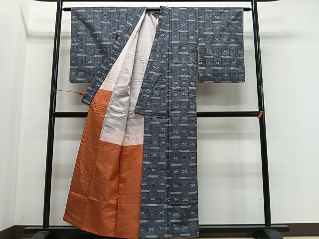 平和屋着物■上質な紬　抽象文様　正絹　逸品　未使用　CABM6647ua