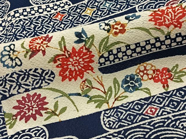 平和屋着物■上質な小紋　型染め　エ霞草花文　正絹　逸品　CABM6661ua