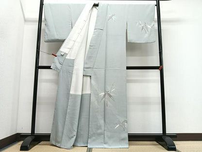 平和屋着物■訪問着　作家物　枝葉文　正絹　逸品　CABM6682ua