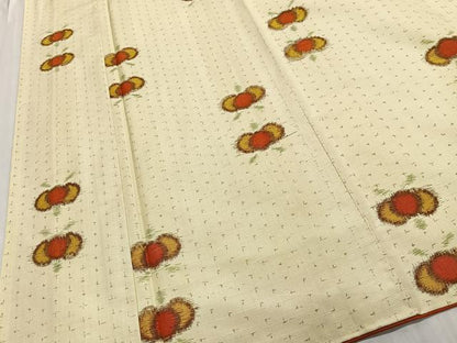平和屋着物■上質な紬　舞花文　正絹　逸品　CABM6696ua