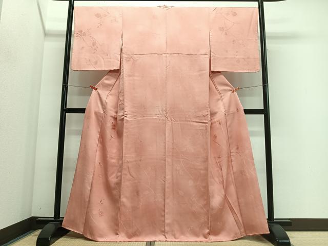 平和屋着物■上質な小紋　枝葉地紋　暈し染め　正絹　逸品　CABM6705ua