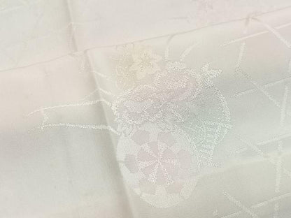 平和屋着物■長襦袢　袷　花車地紋　暈し染め　正絹　逸品　CABM6712ua