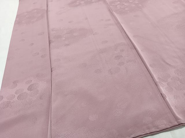 平和屋着物■上質な色無地　丸地紋　薄柿色　正絹　逸品　未使用　CABM6715ua