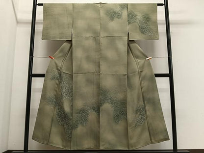 平和屋着物■訪問着　芝草文　暈し染め　正絹　逸品　CABM6724ua