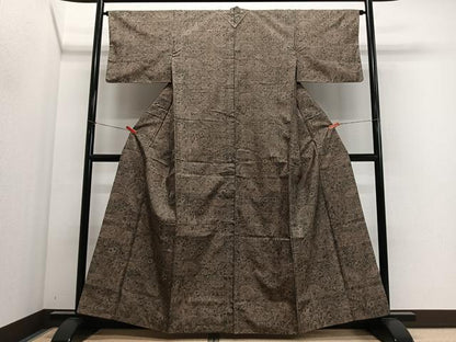 平和屋着物■本場染大島紬　草花文　正絹　逸品　CABM6738ua