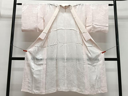 平和屋着物■長襦袢　袷　草花地紋　桜色　正絹　逸品　CABM6745ua