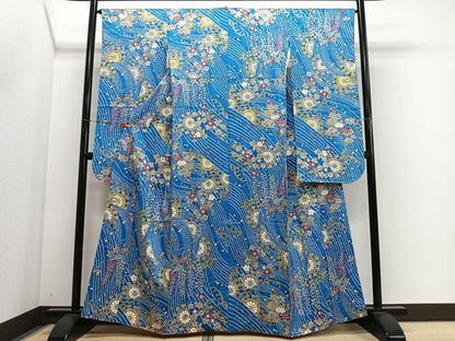 平和屋着物■豪華振袖　車輪草花文　金彩　正絹　逸品　CABM6749ua