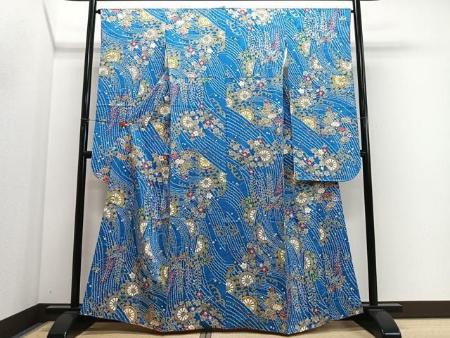 平和屋着物■豪華振袖　車輪草花文　金彩　正絹　逸品　CABM6749ua