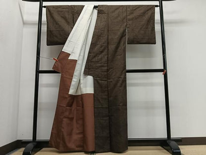 平和屋着物■本場大島紬　7マルキ　麻の葉文様　正絹　逸品　CABM6754ua