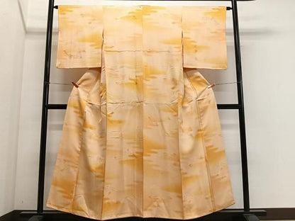 平和屋着物■上質な小紋　吉祥地紋　暈し染め　正絹　逸品　CABM6757ua