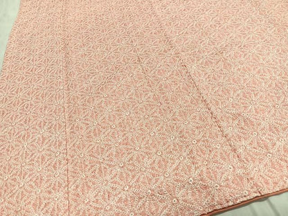 平和屋着物■上質な小紋　総絞り　麻の葉文様　正絹　逸品　CABM6760ua