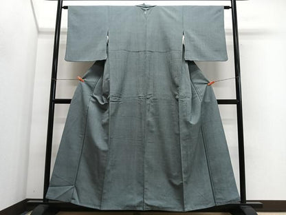 平和屋着物■上質な色無地　柳煤竹色　正絹　逸品　CABM6764ua