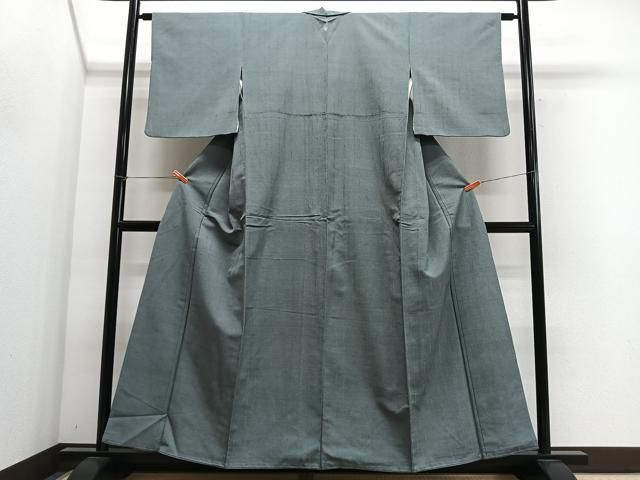 平和屋着物■上質な色無地　柳煤竹色　正絹　逸品　CABM6764ua