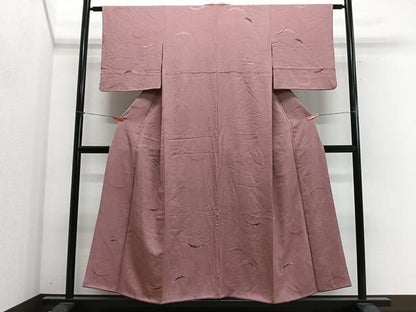 平和屋着物■上質な小紋　地紋起こし　雪芝文　正絹　逸品　CABM6770ua