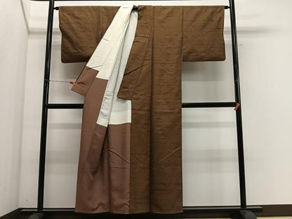 平和屋着物■上質な紬　霞文　正絹　逸品　CABM6786ua