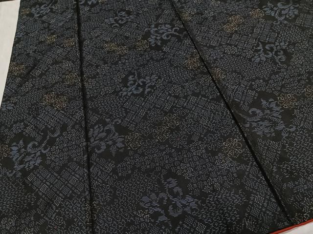 平和屋着物■本場大島紬　花唐草文　正絹　逸品　CABM6788ua