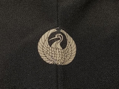 平和屋着物■豪華黒留袖　刺繍　花籠文　暈し染め　金彩　正絹　逸品　CABM6791ua