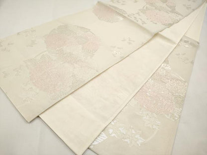 平和屋着物＊夏物　六通柄袋帯　紫陽花　銀糸　正絹　逸品　CABM6829tx
