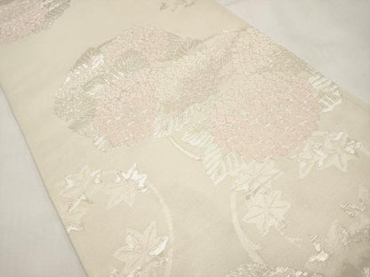 平和屋着物＊夏物　六通柄袋帯　紫陽花　銀糸　正絹　逸品　CABM6829tx
