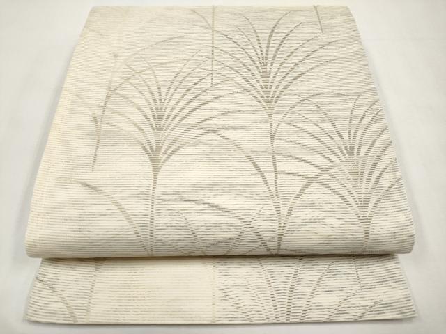 平和屋着物＊夏物　六通柄袋帯　草木文　正絹　逸品　CABM6833tx