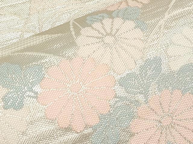 平和屋着物＊夏物　六通柄袋帯　霞草花文　正絹　逸品　CABM6849tx