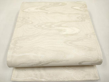平和屋着物＊夏物　六通柄袋帯　流水文　銀糸　正絹　逸品　CABM6934tx