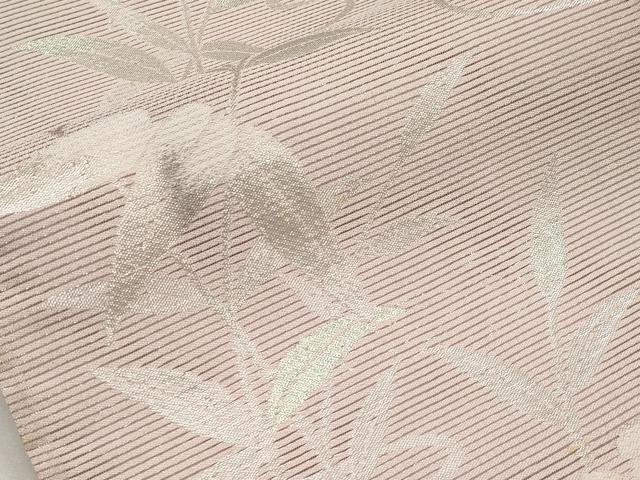 平和屋着物＊夏物　六通柄袋帯　流水枝葉文　銀糸　正絹　逸品　CABM6937tx