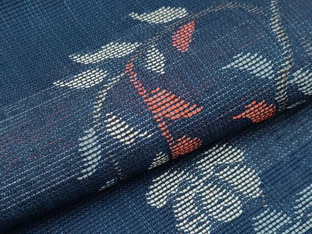 平和屋着物＊夏物　六通柄　京袋帯　枝花文　正絹　逸品　CABM6961tx