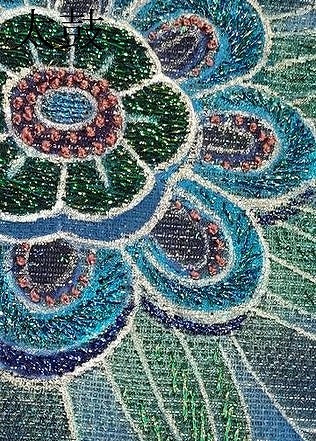 平和屋着物＊夏物　中国三大刺繍　相良刺繍　太鼓柄袋帯　正倉院　銀彩　正絹　逸品　未使用　CABM6981tx