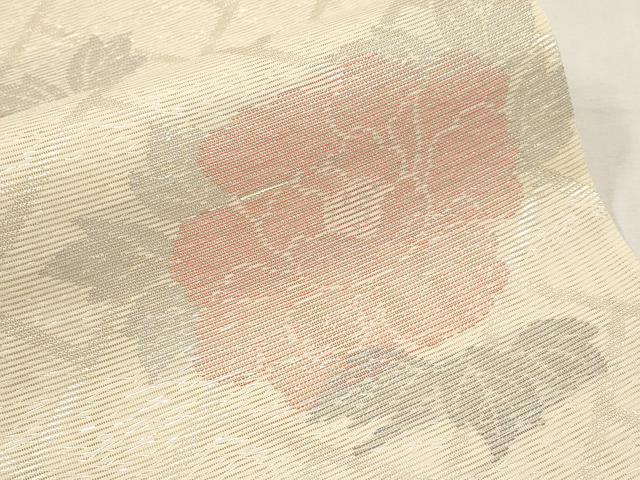 平和屋着物＊夏物　六通柄袋帯　牡丹　銀糸　正絹　逸品　CABM6984tx