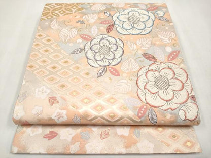 平和屋本店▼六通柄袋帯　しよう美　辻が花　九百錦24金箔　正絹　逸品　未使用　CABM6994tx