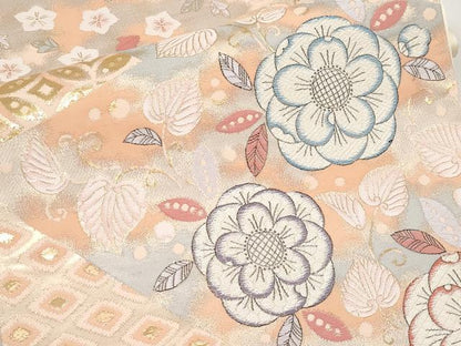 平和屋本店▼六通柄袋帯　しよう美　辻が花　九百錦24金箔　正絹　逸品　未使用　CABM6994tx