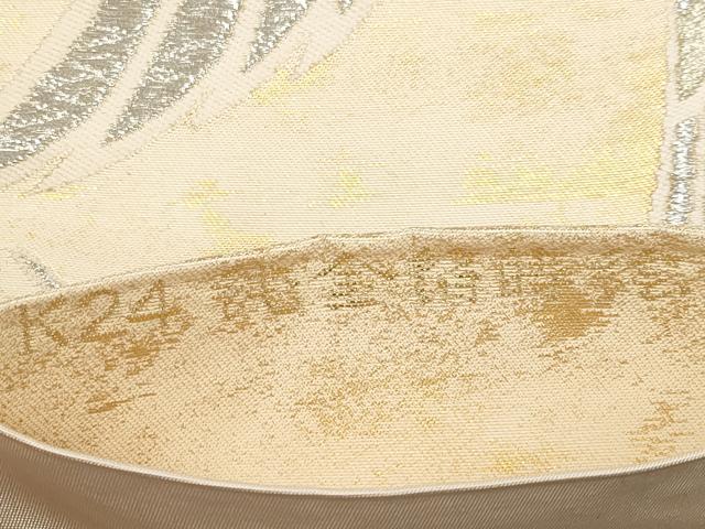 平和屋本店▼六通柄袋帯　飛鶴文　K24純金箔蒔絵　正絹　逸品　CABM6997tx