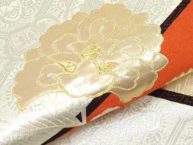 平和屋本店▼六通柄袋帯　唐織　蜀江更紗花文　純金箔24K　正絹　逸品　CABM7006tx